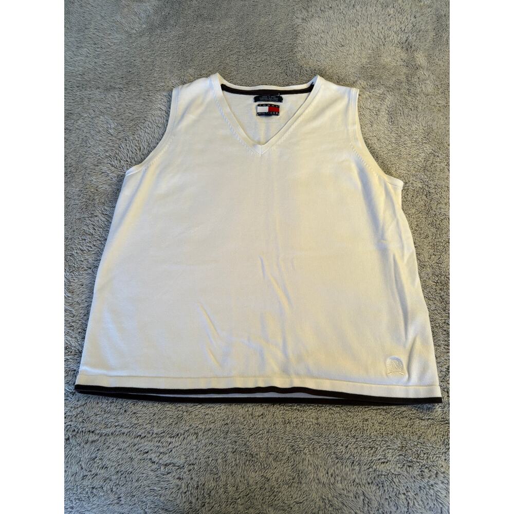 Tommy Hilfiger V-Neck Womens Sleeveless Sweater Size L